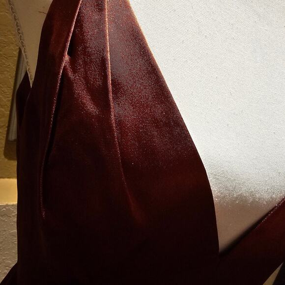 Galina Signature 4 Rust Satin Formal Gown Long Maxi Dress Bridesmaid Evening - Picture 11 of 13